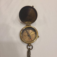 MAH Brass Handmade Religious Compass Gift “To My Son….” w/Case