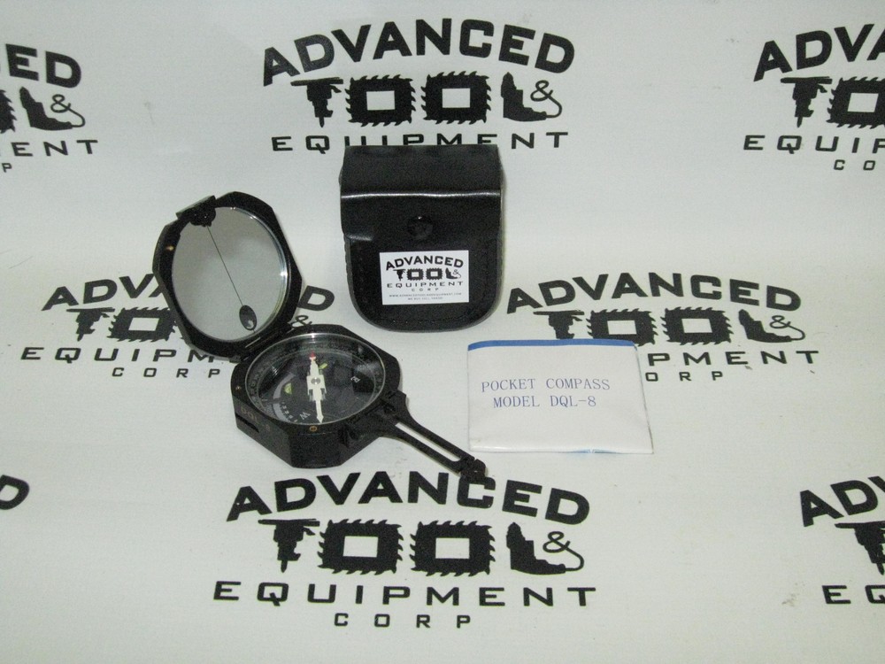New Geological Aluminum Pocket Transit Compass Model DQL-8 / H-DQL-8 / DQL8