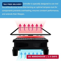 Quiet 120mm Router Fan Cooler with L/M/H 3-Degree Speed Controller, DC 5V USB Po