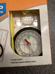 Map Pocket Compass & Ruler & Lanyard for Survival Kits