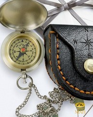 Backpacking Navigation Handmade Brass Personalize Compass for Backpacking Lovers