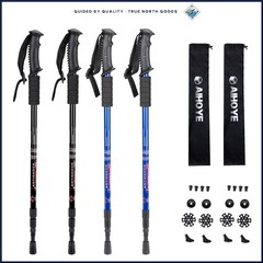 Durable Collapsible Hiking Poles, Shock Absorbent Walking Sticks for Adventurers