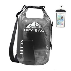 Dry Bag Waterproof for Women Men, 5L/10L//30L/40L Roll Top 20L Black