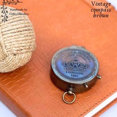 Vintage Brass Compass w/ 100-Year Calendar – Classic Navigation Tool