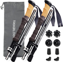 Bastones Trek Z Corcho Aluminio Ligeros Plegables Altura Ajustable Hombre Mujer