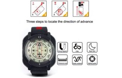 Liquid Filled Underwater Scuba Diving Navigation Orienteering Wrist Compass Pro