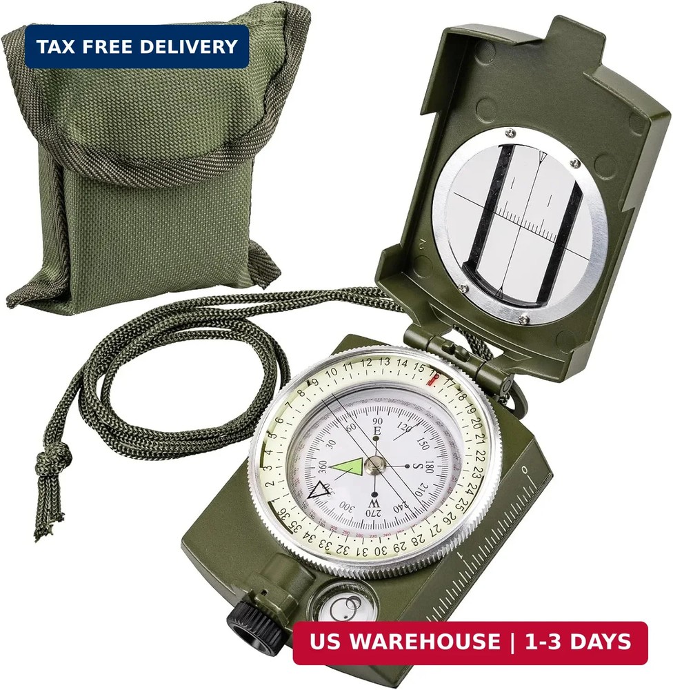 Compasses，Hiking Compass for Survival with ，Waterproof Durable and Pocket-SizedT