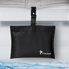 Yexcend 8 Packs Boat Cover Sand Bag Mooring Kit, 600D Marine Grade Black