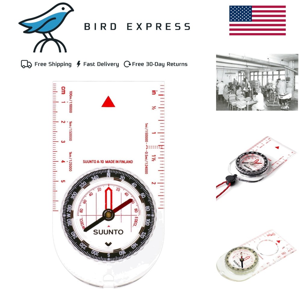 Luminous Suunto A-30 Compass: Essential for Hiking, Trekking & Wilderness Trails