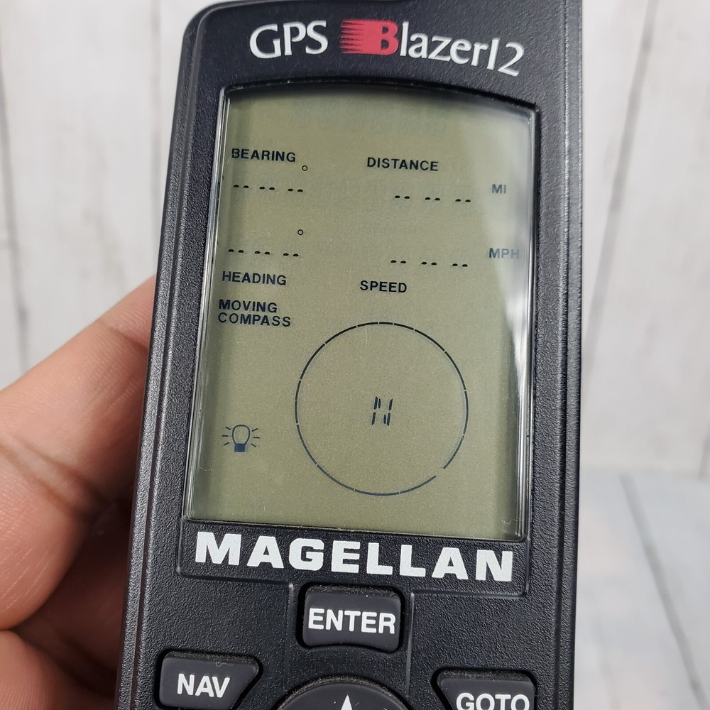 Magellan GPS Blazer 12 Satellite Navigator Geocaching/Hiking Vintage Tested GUC