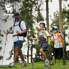Qunature Children’s Backpack&Aluminum Hiking Trekking Poles Collapsible 51-100cm