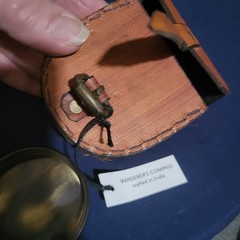 Pocket Wanderer’s Compass. With Case And Tag