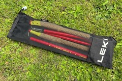 LEKI Ultratrail FX ONE trail running carbon poles shark frame hand strap 120 cm