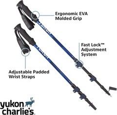 Trekking Poles with Twist Lock Adjustment, Adjustable 65 cm – 135 cm