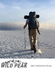 Wild Peak Trekking Poles Aluminum Adjustable Hiking Walking Sticks (Set of 2)