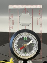 Deluxe Map Compass with Raised Base Plate and Swivel Bezel for Hiking, Campin…