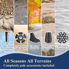 Bastones Ligeros Para Caminar Bastones Senderismo Ajustable Caminata Adultos