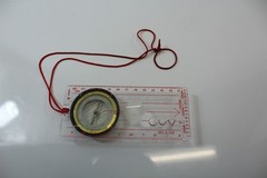 Vintage Baseplate Compass Hiking / Mapping With Lanyard School Projects