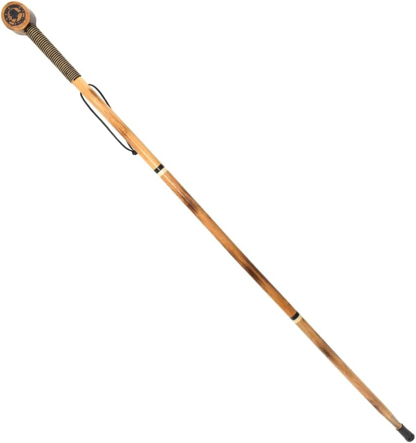 3 Piece 55″ Detachable Pine Wood Walking/Hiking Stick with Metal Tip, Reinforced