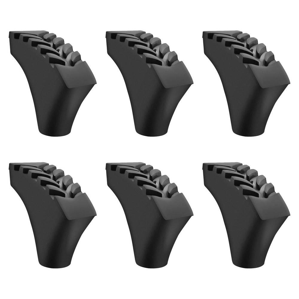 6Pcs Trekking Poles Tips Hiking Accessories – Cane for 0.43″, Black