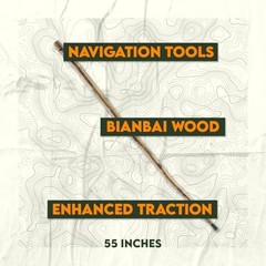 Natural Wood Walking Stick – ‎WS62 Compass and Thermometer
