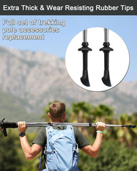 12 puntas goma baston de el trekking antideslizante universales resistentes