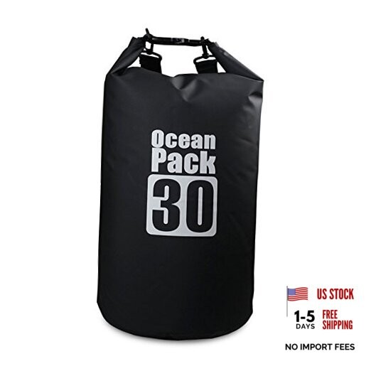 Dry Sack/Floating Waterproof Bag 2L/5L//20L/30L for Boating, 10L Black