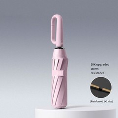 Automatic Open Close Umbrella with 10 Strong Ribs and a Hands Hook Handle