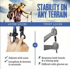 TrailBuddy Trekking Poles – Lightweight Collapsible Hiking Poles for Backpack…