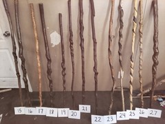 Handmade Brown Natural(twisty sticks)Wood Walking Stick Walking Staff for Adults