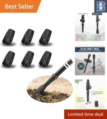 6-Pack Trekking Pole Tips – Rubber Protectors for Enhanced Grip & Stability