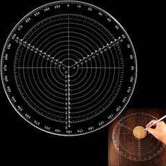 12″ Round Center Finder Compass – Lathe Tool, Circle Gauge, Acrylic Drawing Temp