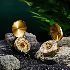 Pcs Camping Survival Compass Glow in the Dark Metal Pocket Compass for 12