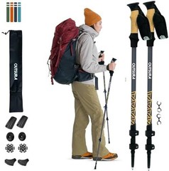 Carbon Fiber Hiking Stick 2 Pack – Professional Grade, Charcoal Gray