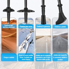 , Trekking Poles, Folding and Shockproof, 110 130 cm, 5 Sections of Aluminium…