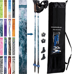 Official Nordic Walking Poles – True Classic Nordic Glove Grips, Lightweight, Ad