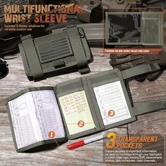 Map Case Tactical Arm Sleeve QB Wristband Map Pouch Tactical Ranger Green