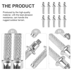 10PCS Replacement Mountaineering Rod Tip Tungsten Trekking Pole Stick Tip