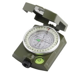 Outdoor Military Sighting Luminous Lensatic Waterproof Compass Army Green