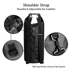Dry Sack/Floating Waterproof Bag 2L/5L//20L/30L for Boating, 10L Black