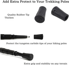 6pcs Walking Stick Tips, Replacement Rubber Tips for Walking Sticks, Trekking…