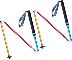 Aluminum Alloy Trail Running Poles Quick Lock 2 Pcs Foldable for Hiking