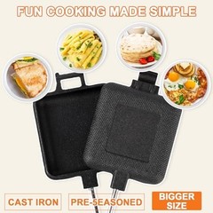 2-Pack Outdoor Camping Pie Irons with Heat-Resistant Handles & Storage Bag – Eas