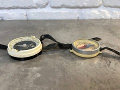 2 pc Soviet USSR Army Military Wrist Compass Luminophore Coated Boy Scout Compas