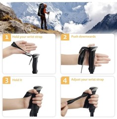 Covacure Trekking Poles Collapsible Hiking Poles – Aluminum Alloy 7075 Trekking