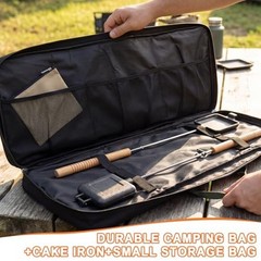 2-Pack Outdoor Camping Pie Irons with Heat-Resistant Handles & Storage Bag – Eas