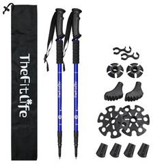 Trekking Poles AntiShock Telescopic Collapsible Hiking Camping Walking Poles 13