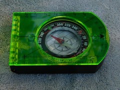 3.8″ Neon Green Acrylic Map Reading Survival Pocket Compass