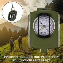 Compasses，Hiking Compass for Survival with ，Waterproof Durable and Green