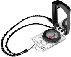 Ranger 2.0 Advanced Mirror Sighting Compass with Slope Card and Lanyard Black